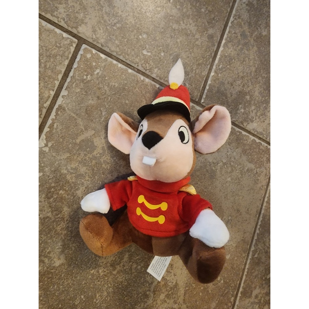 Disney Parks Dumbo Timothy Q Mouse Plush Circus Ringmaster Stuffed Animal 8 inch